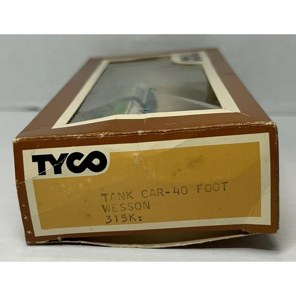 TYCO HO Scale Wesson Pure Vegetable Oil Tank Car GA 9876‎ Blue Green With Box